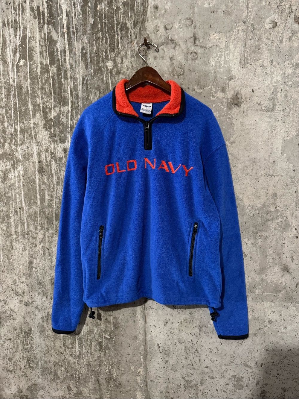 Old Navy Men’s Blue Fleece Quarter-Zip